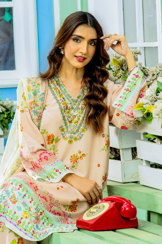 AYZEL DIGITAL PRINTED 3 PC CORD SET WITH DUPATTA AS115