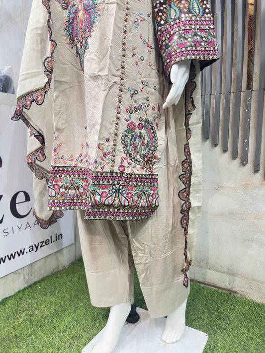 LIALI KASHMIRI FARSHI SALWAR BY AYZEL D.NO-1