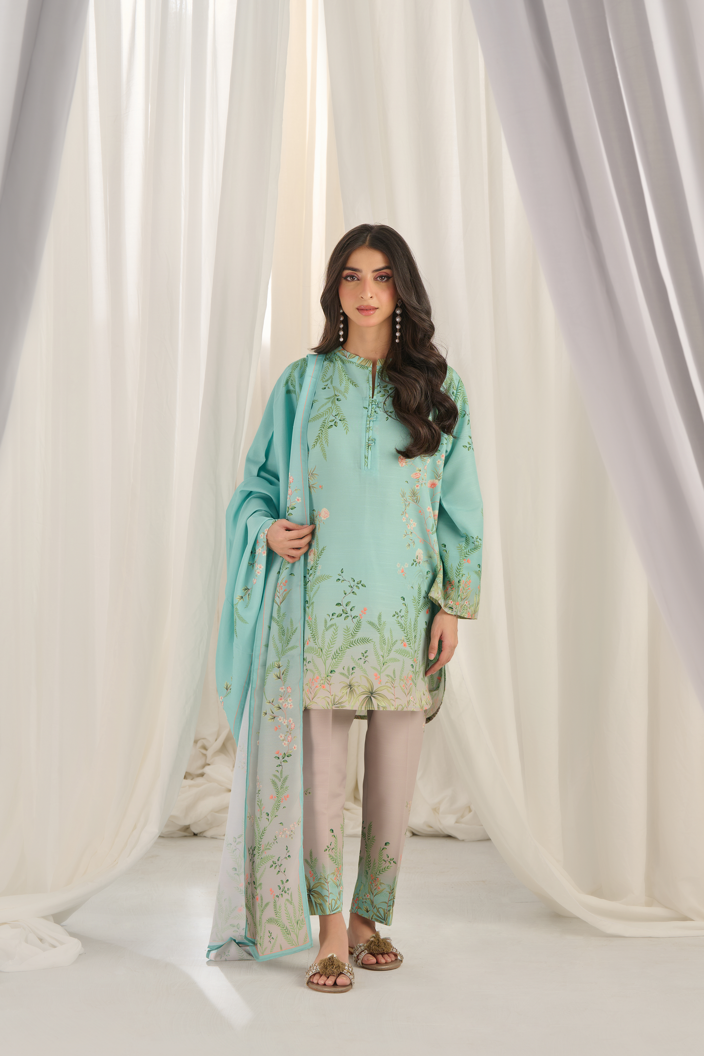 AYZEL DIGITAL PRINTED 3 PC CORD SET WITH DUPATTA  ACE1051
