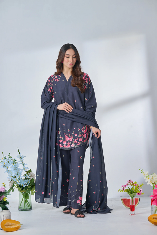 AYZEL DIGITAL PRINTED 3 PC CORD SET WITH DUPATTA  ACE1061