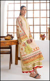 Alwaan by Ayzel – Beige & Lime Ethnic Digital Printed Swiss Poly Cotton Co-ords AS 96 (48" Long Length)