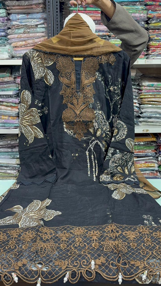 AYZEL EMBROIDERED CUTWORK D-04