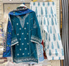 LIALI FARSHI SALWAR PRINTED BY AYZEL RAMA GREEN L345