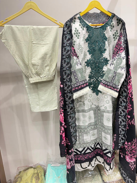 NEEDAL WONDER COTTON EMBROIDERED DUPATTA BY AYZEL-DN-04