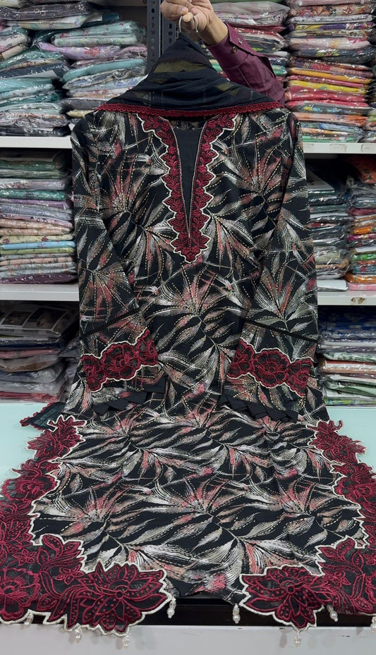 AYZEL EMBROIDERED CORD SET 07A